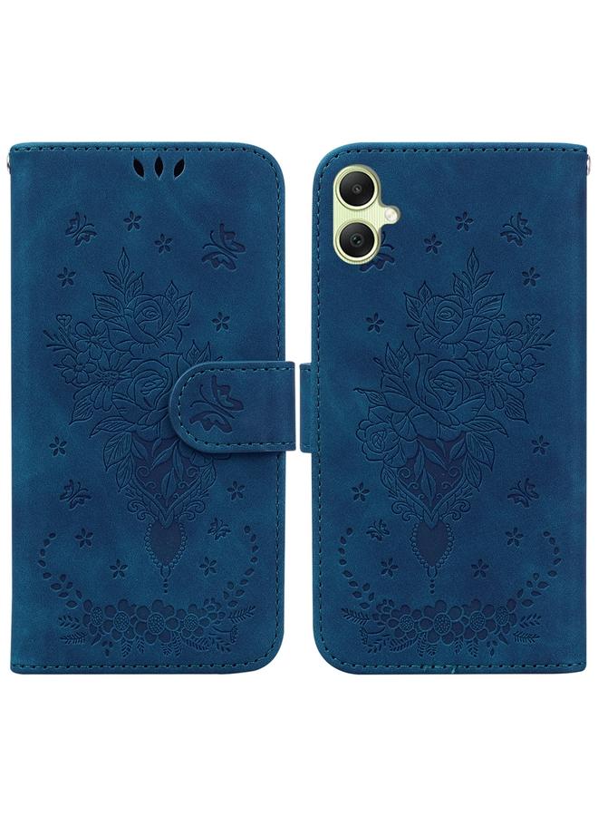 S-TOP Case For Samsung Galaxy A05 Butterfly Rose Embossed Leather Phone Case - Image 1