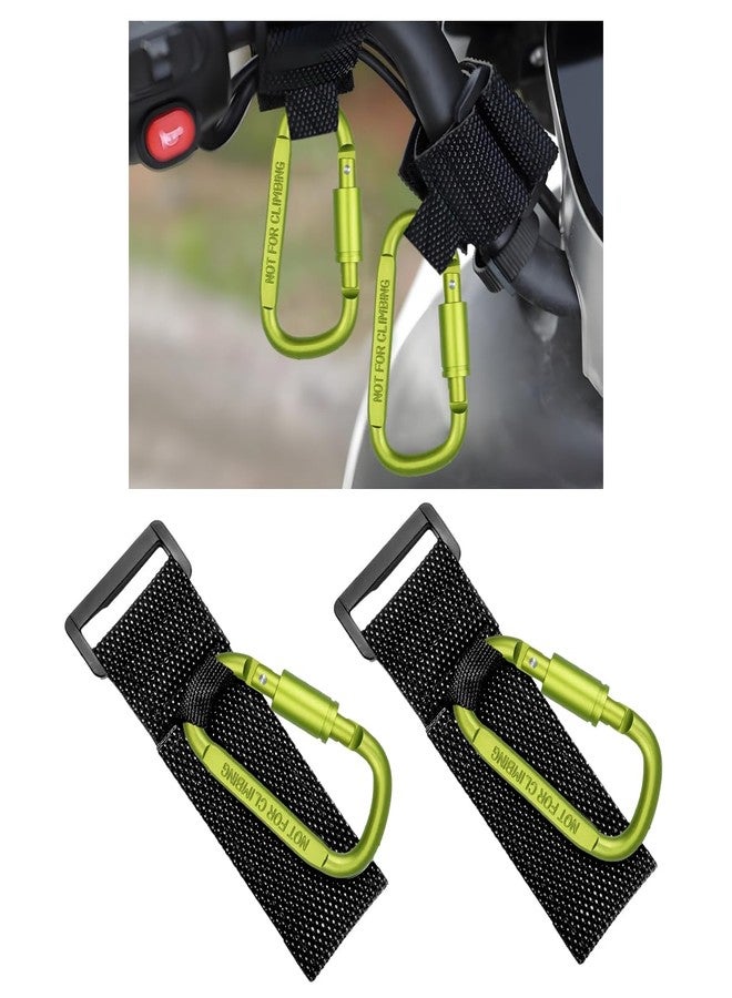KVAEY 2 Pack Multipurpose Hook for Hanging Helmet, Goggle, Headsets, Durable Carabiners, Roll Bar Accessory Hook Hanger (Green) - Image 1