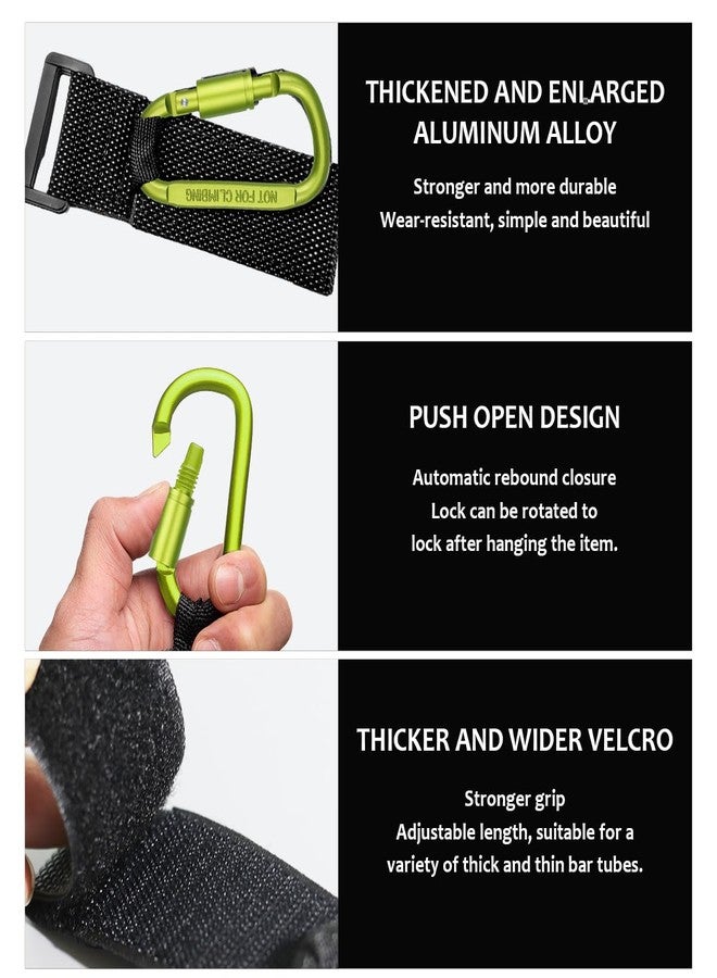 KVAEY 2 Pack Multipurpose Hook for Hanging Helmet, Goggle, Headsets, Durable Carabiners, Roll Bar Accessory Hook Hanger (Green) - Image 3