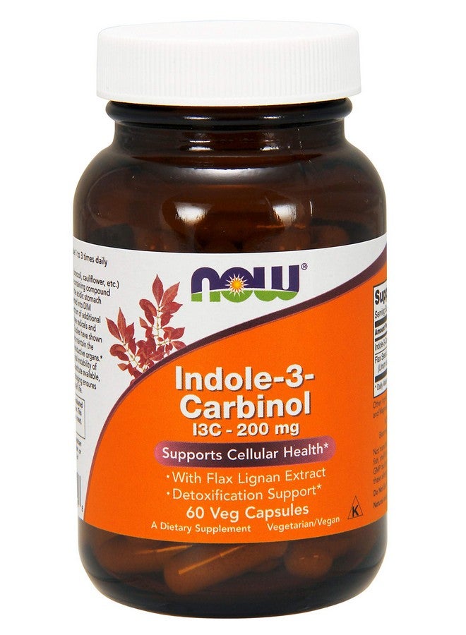 now Indole3Carbinol (I3C) 200 Mg 60 Veg Capsules X 2 Bottles - Image 1