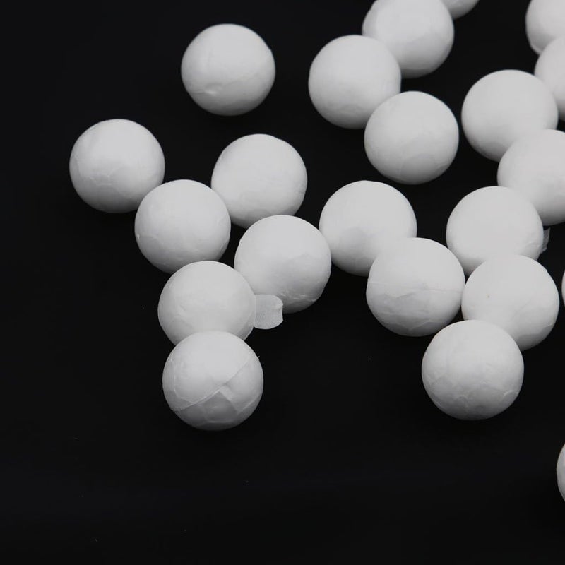 klarako 100pcs White Modelling Craft Polystyrene Foam Balls White, 10mm - Image 4
