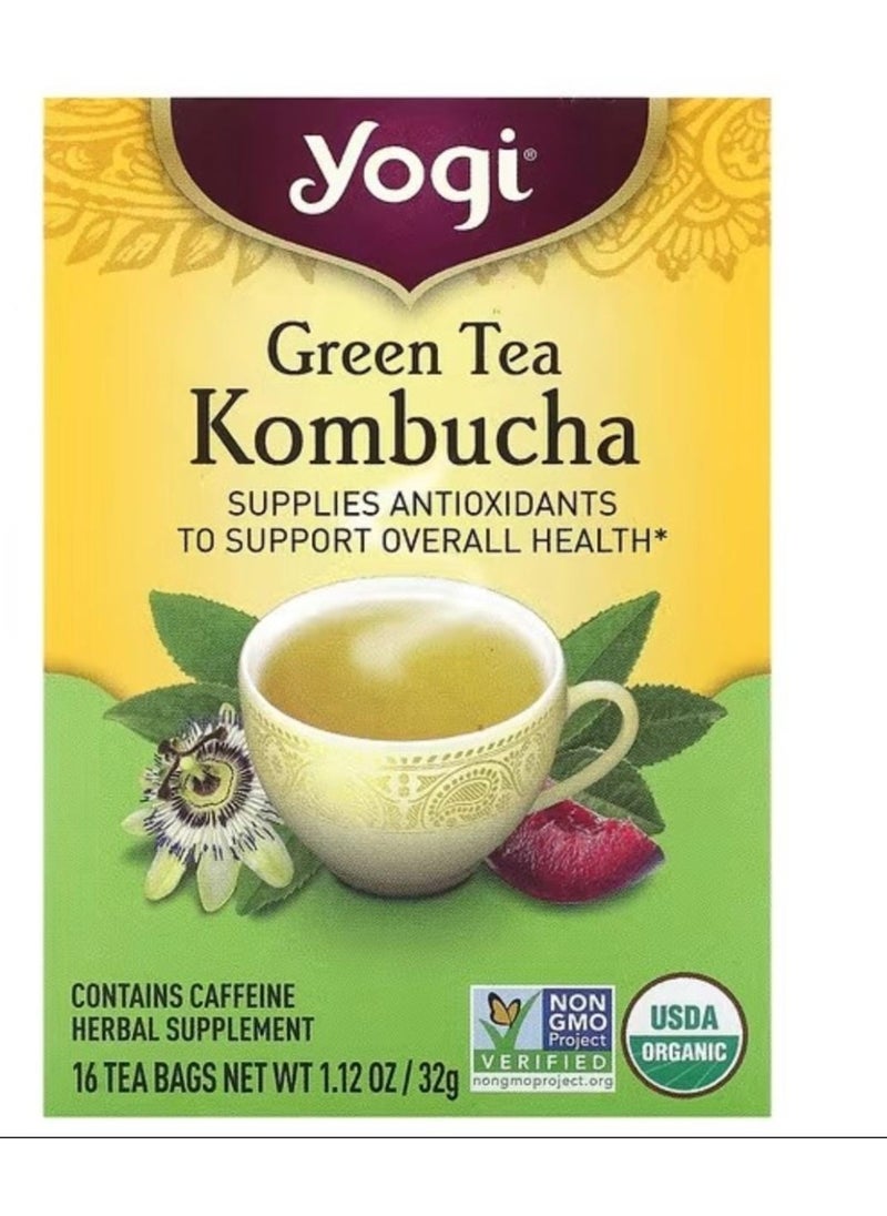 Yogi Tea Kombucha Green Tea Bags, 16 bags 