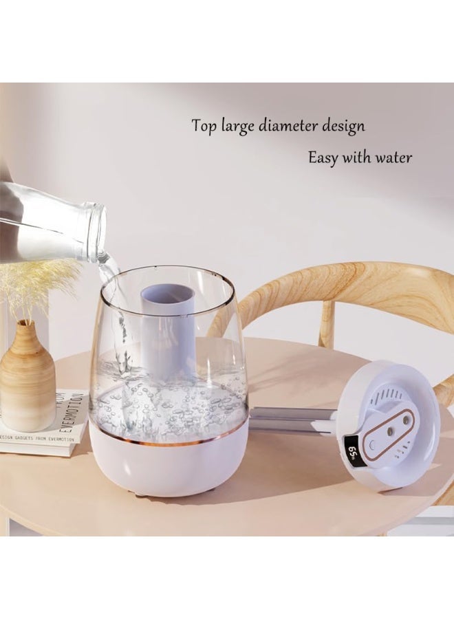 جهاز ترطيب ذكي بسعة ٣ لتر مع فوهتين، ضوضاء منخفضة ٢٦ ديسيبل، عرض رقمي، ٣ أوضاع للرذاذ، إضاءة ليلية، إيقاف تلقائي، مرطب للغرف الكبيرة وغرفة النوم وحضانة الأطفال والنباتات - Image 3