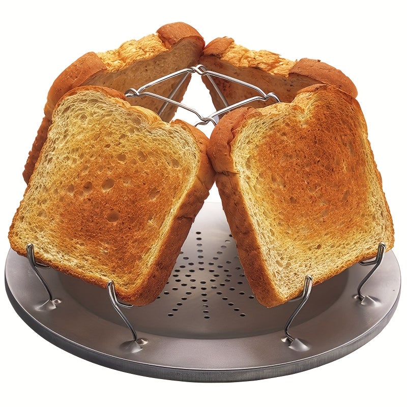 2 Portable Stainless Steel Outdoor Bread Grill Toasting Rack Set - Image 5