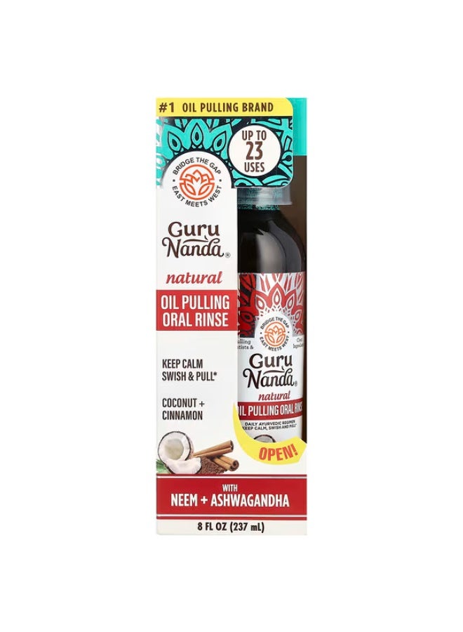 GuruNanda, Natural Oil Pulling Oral Rinse, Coconut + Cinnamon, 8 fl oz (237 ml)