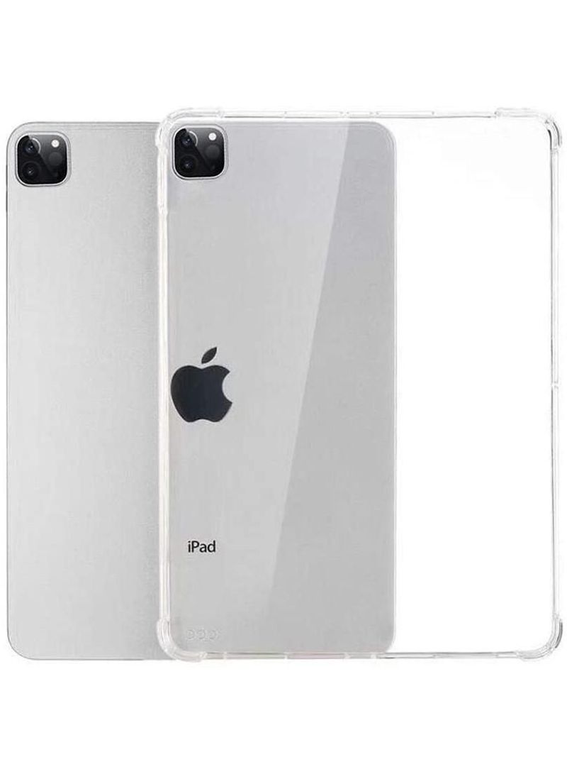 vesus Ultra Slim Soft Silicone Back Case Cover With Bumper Frame For Ipad Pro 2020 Clear
