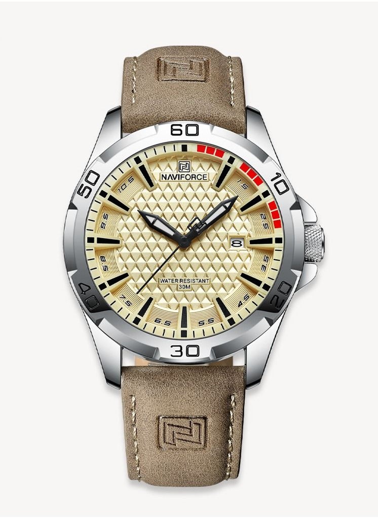 ساعة NAVIFORCE للرجال بتقويم رياضي أنيق NF8023 SYLBN
