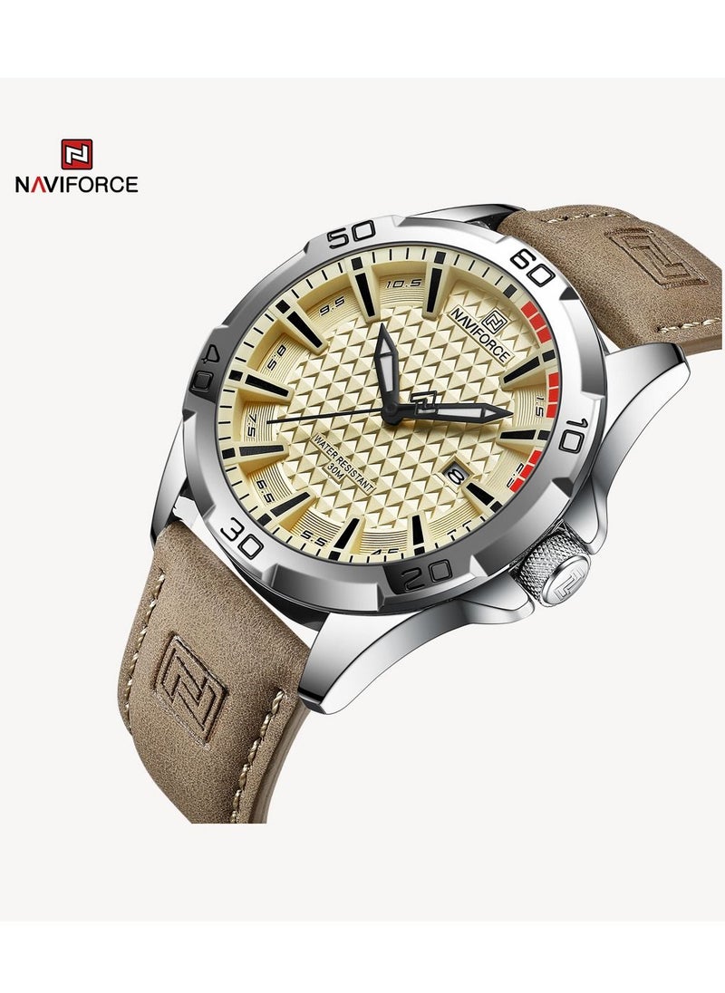 ساعة NAVIFORCE للرجال بتقويم رياضي أنيق NF8023 SYLBN