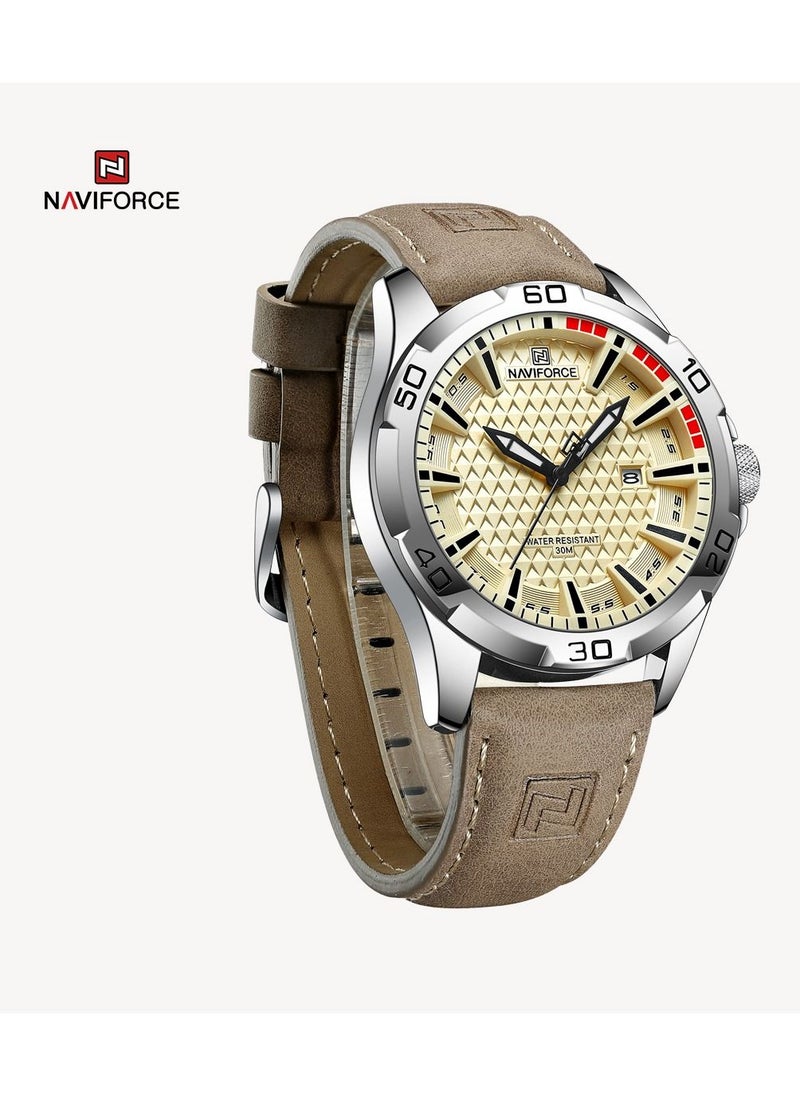 ساعة NAVIFORCE للرجال بتقويم رياضي أنيق NF8023 SYLBN