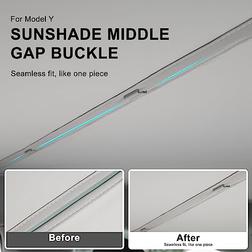 KUNIST Clips for Tesla Model 3/Y Sunroof Sunshades (Grey) - Image 5