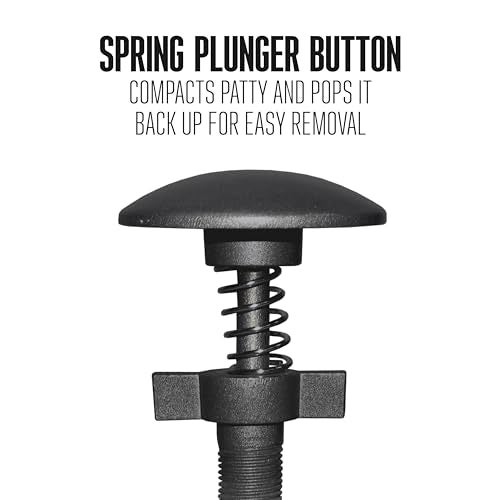 Weston Burger Press, Makes 4 1/2" Diameter Patties for Hamburger, Crab Cakes, Sausage, 1/4lb to 3/4lb, with Spring Ejector for Easy Removal, Single, Non-stick Heavy-Duty Cast Aluminum (07-0310-W) - Image 4