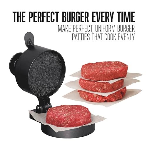 Weston Burger Press, Makes 4 1/2" Diameter Patties for Hamburger, Crab Cakes, Sausage, 1/4lb to 3/4lb, with Spring Ejector for Easy Removal, Single, Non-stick Heavy-Duty Cast Aluminum (07-0310-W) - Image 2