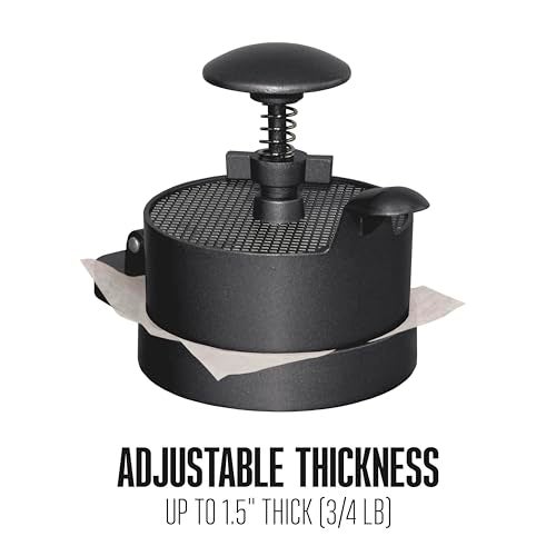 Weston Burger Press, Makes 4 1/2" Diameter Patties for Hamburger, Crab Cakes, Sausage, 1/4lb to 3/4lb, with Spring Ejector for Easy Removal, Single, Non-stick Heavy-Duty Cast Aluminum (07-0310-W) - Image 5