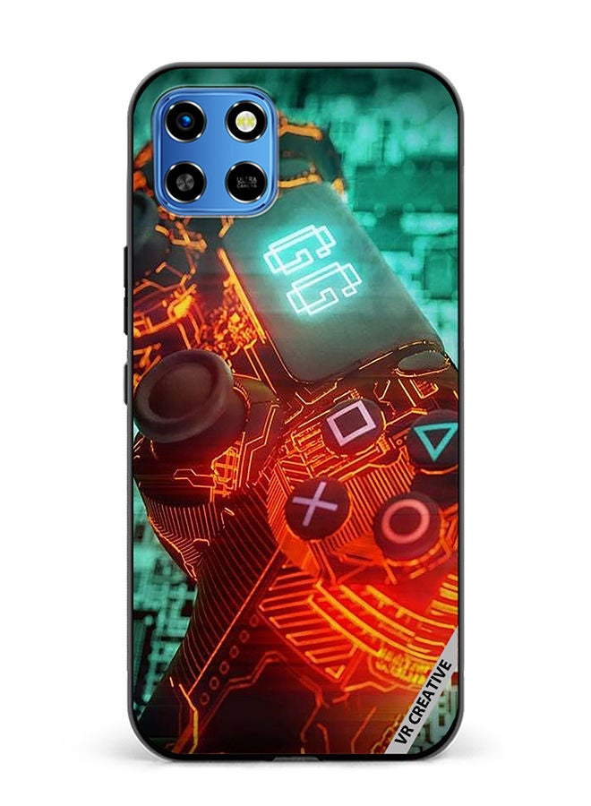 VR CREATIVE Protective Case Cover For Infinix Smart 6 HD Ps4 Controller Design Multicolour - Image 1