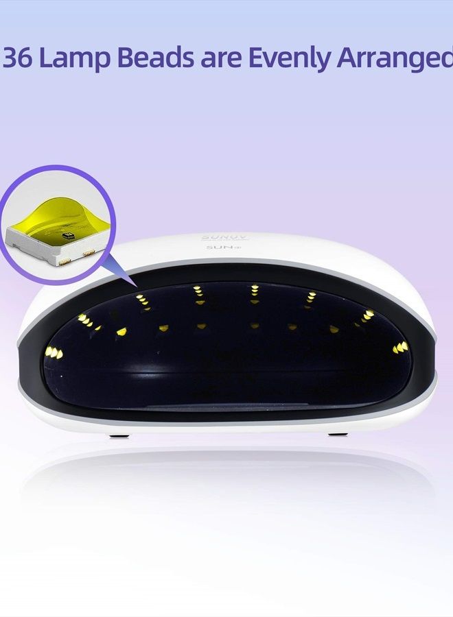 SUNUV SUN4 48W LED UV Light Nails Lamp– LED UV Lamp for Gel Nails with 4-Timer Settings– Gel UV LED Nail Lamp– LED Nail Light for Gel Nails– Gel Polish UV Light Nail Dryer– Gel LED UV Nail Lamp - Image 3