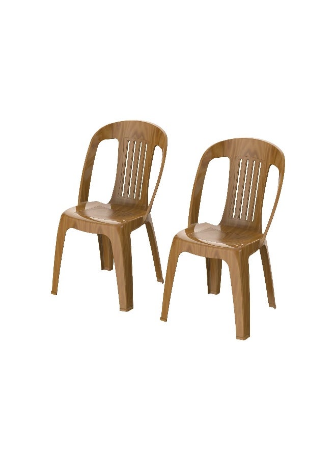 Cosmoplast Set of 2 Contessa Chair (Sandalwood)  - Image 1