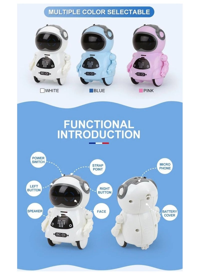 null - Pocket Emo Robot Talking Interactive Dialogue Voice Recognition Record Singing Dancing Telling Story Mini Robot Toy - Image 1