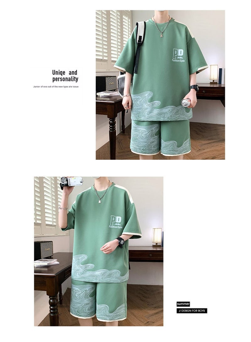 KUYING New Fashion Leisure Sports Ice Silk Set - Image 2