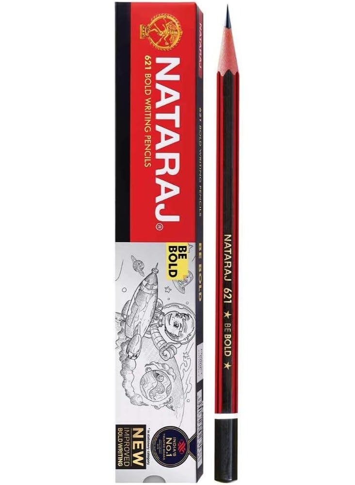 مجموعة أقلام رصاص Natraj 621 BE Bold من 10 قطع