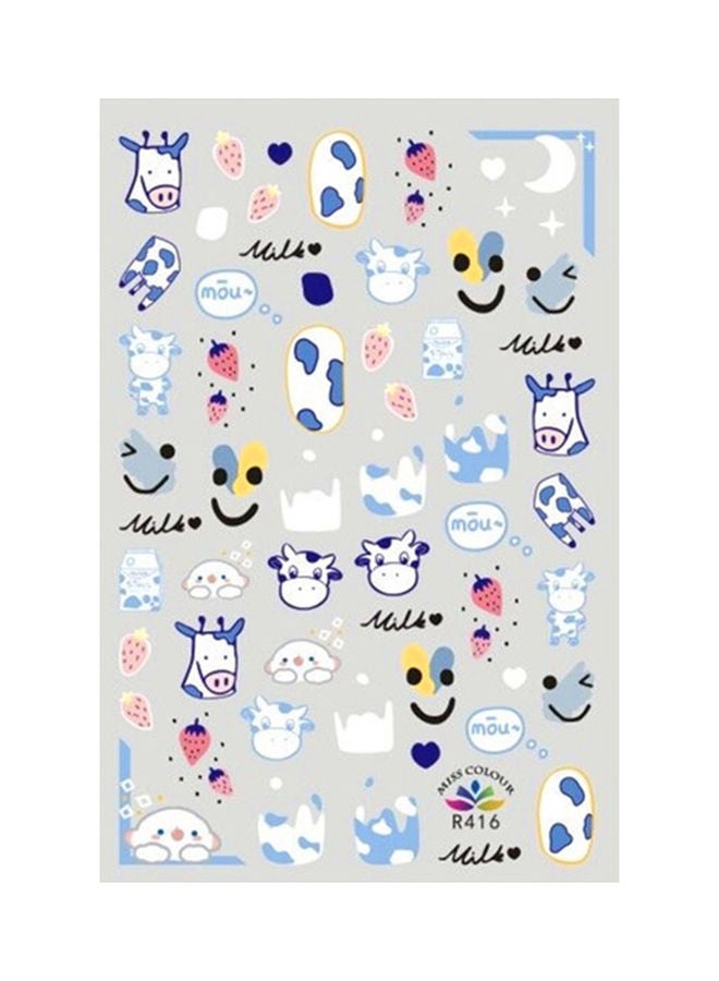 NIBEMINENT 3D Self-Adhesive Nail Stickers Multicolour - Image 1