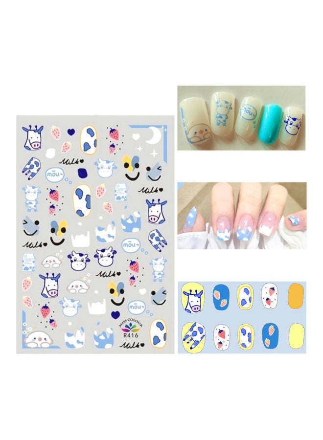 NIBEMINENT 3D Self-Adhesive Nail Stickers Multicolour - Image 2