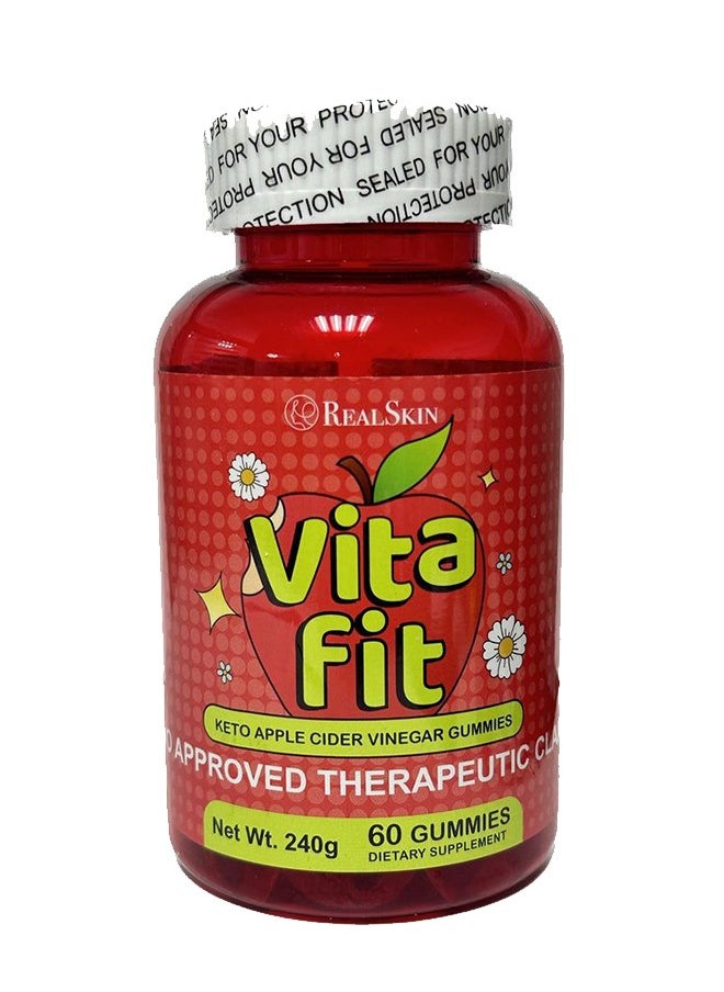 Real Skin Vita Fit KETO Apple Cider Vinegar Gummies, 60Gummies 