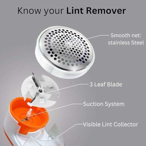 Scenty Fabric Shaver and Fuzz Remover - Portable Lint Remover for Clothing and Garment Care - USB-Powered Pilling Remover for Sweaters - Image 4