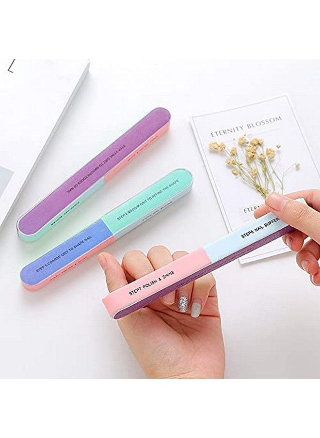 Generic - 7 Sided Nail Buffers/Filers For Manicure (Random Colours) Combo Of 2 - Image 1