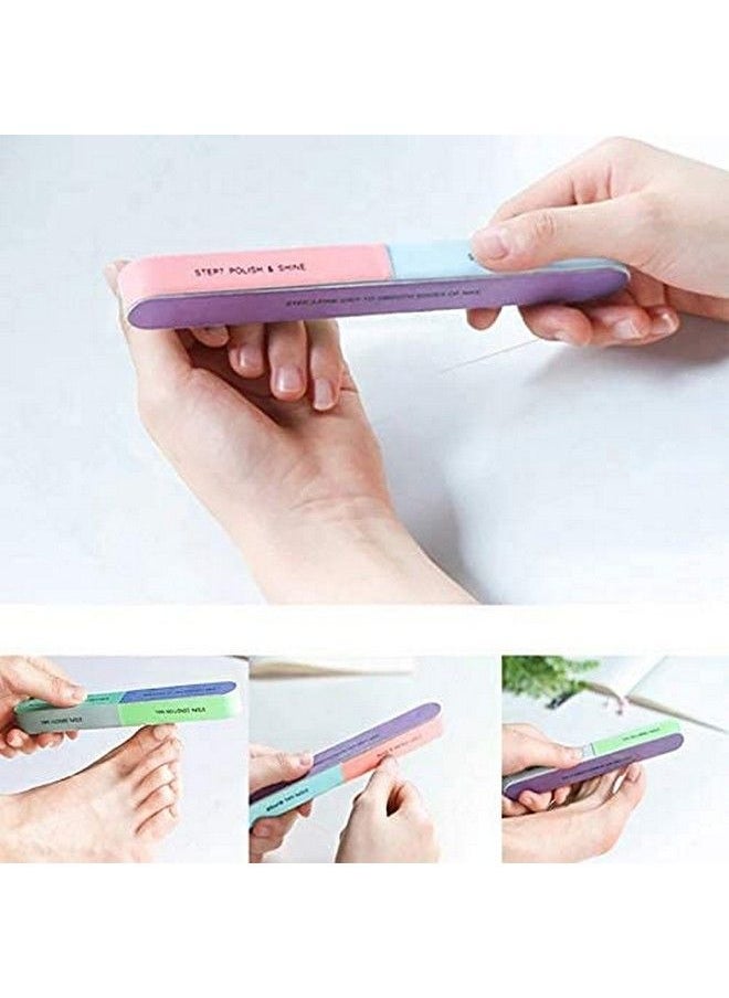 Generic - 7 Sided Nail Buffers/Filers For Manicure (Random Colours) Combo Of 2 - Image 1