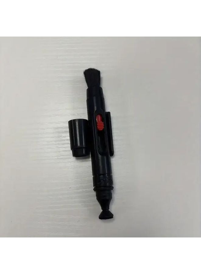 Black Lens Cleaning Pen With Soft Brush Carbon Head For Camera Glasses VR Headset - Image 1