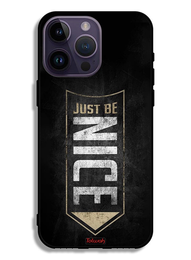 Tolwak حافظة حماية آبل آيفون 14 برو ماكس فقط كن لطيفًا - Image 2