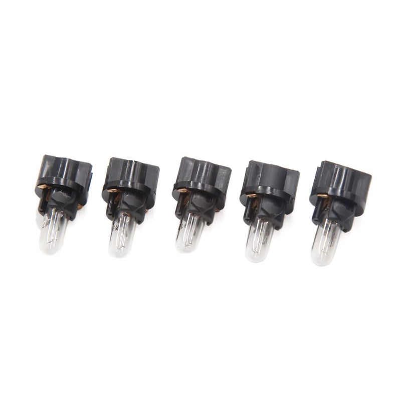 uxcell 5pcs DC 12V T5V2 Amber Dashboard Indicator Signal Light for Car Internal