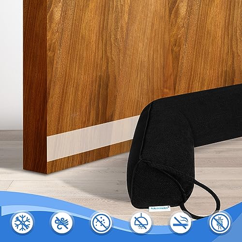 NABOWAN 36" Weighted Under Door Draft Stopper -Triangular Door Draft Blocker with Hook Loops for Easy Install, Save Energy, Home Room Essentials - Image 5