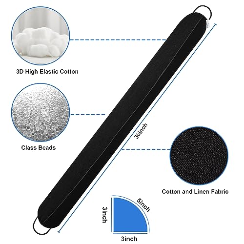 NABOWAN 36" Weighted Under Door Draft Stopper -Triangular Door Draft Blocker with Hook Loops for Easy Install, Save Energy, Home Room Essentials - Image 2