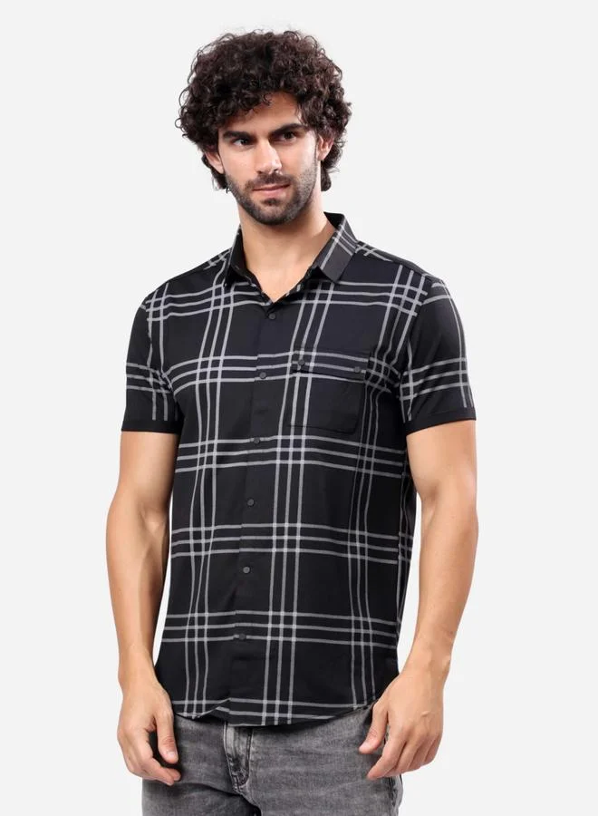 Stylox Stylox Checked Short Sleeve Regular Fit Shirt