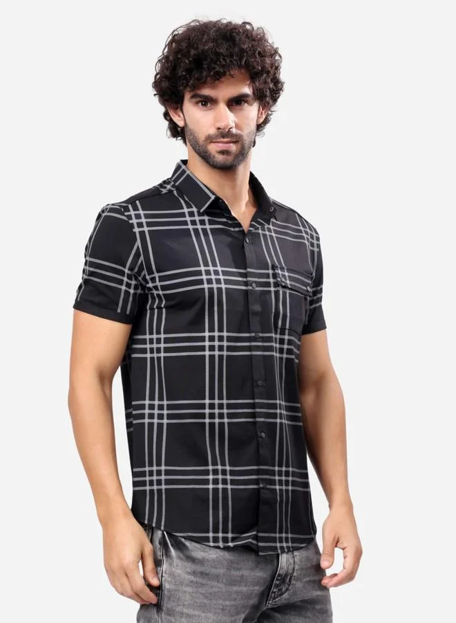 ستايلوكس Stylox Checked Short Sleeve Regular Fit Shirt