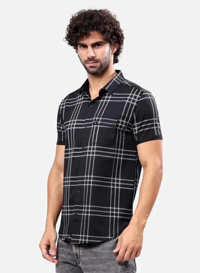 ستايلوكس Stylox Checked Short Sleeve Regular Fit Shirt