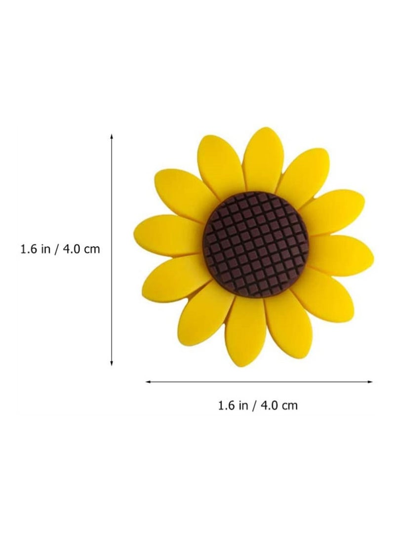 Y&D Silicone Beads, SYOSI 6Pcs Baby Chewing Sunflower Teether Toy Chewable Beads For Chew DIY Necklace Bracelet Teething Accessory  - Image 4