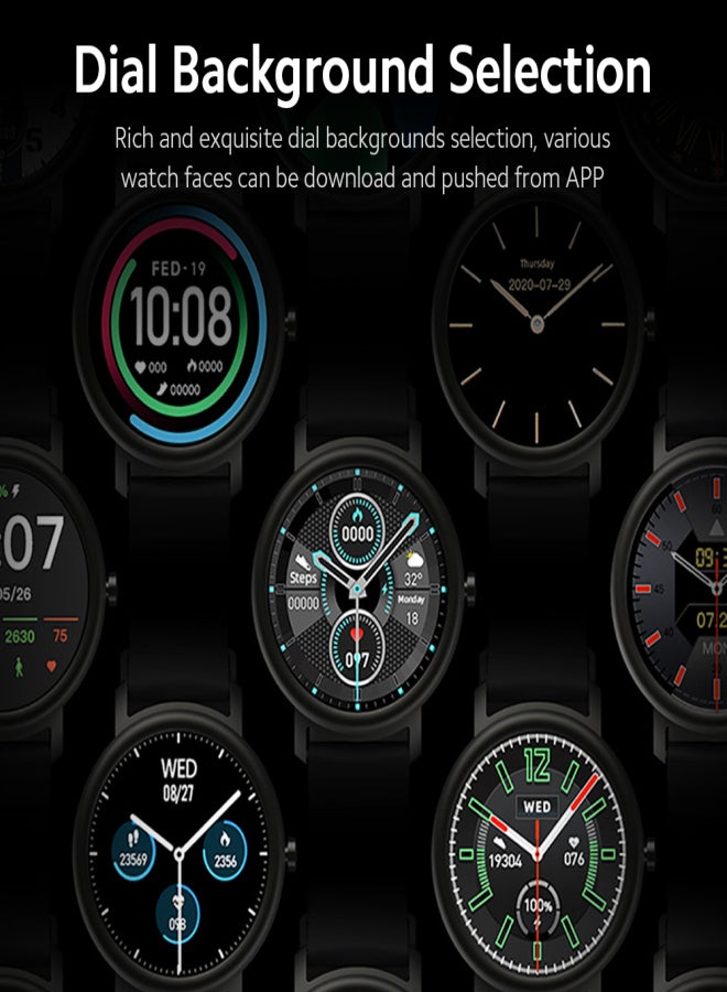 Mibro Air Smart Watch Sports Watch with 1.28 inch TFT Touch Screen 12 Sports Modes 24h Bio Heart Rate Tracker 200mAh Battery Black - Image 5