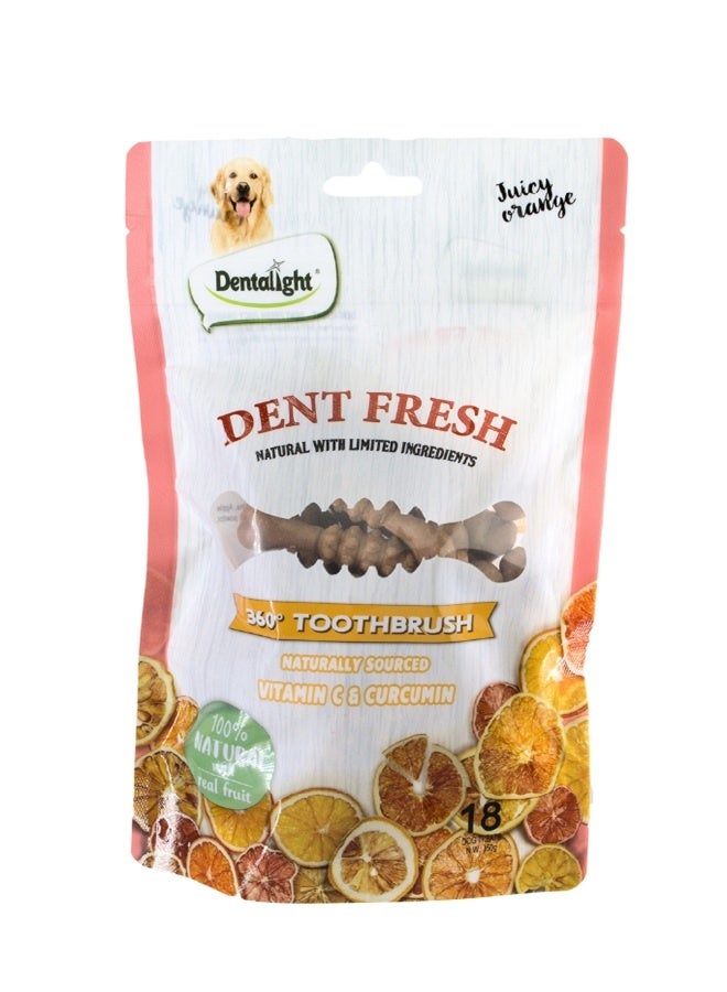 Dent Fresh Toothbrush Dog Treat With Orange - 150G