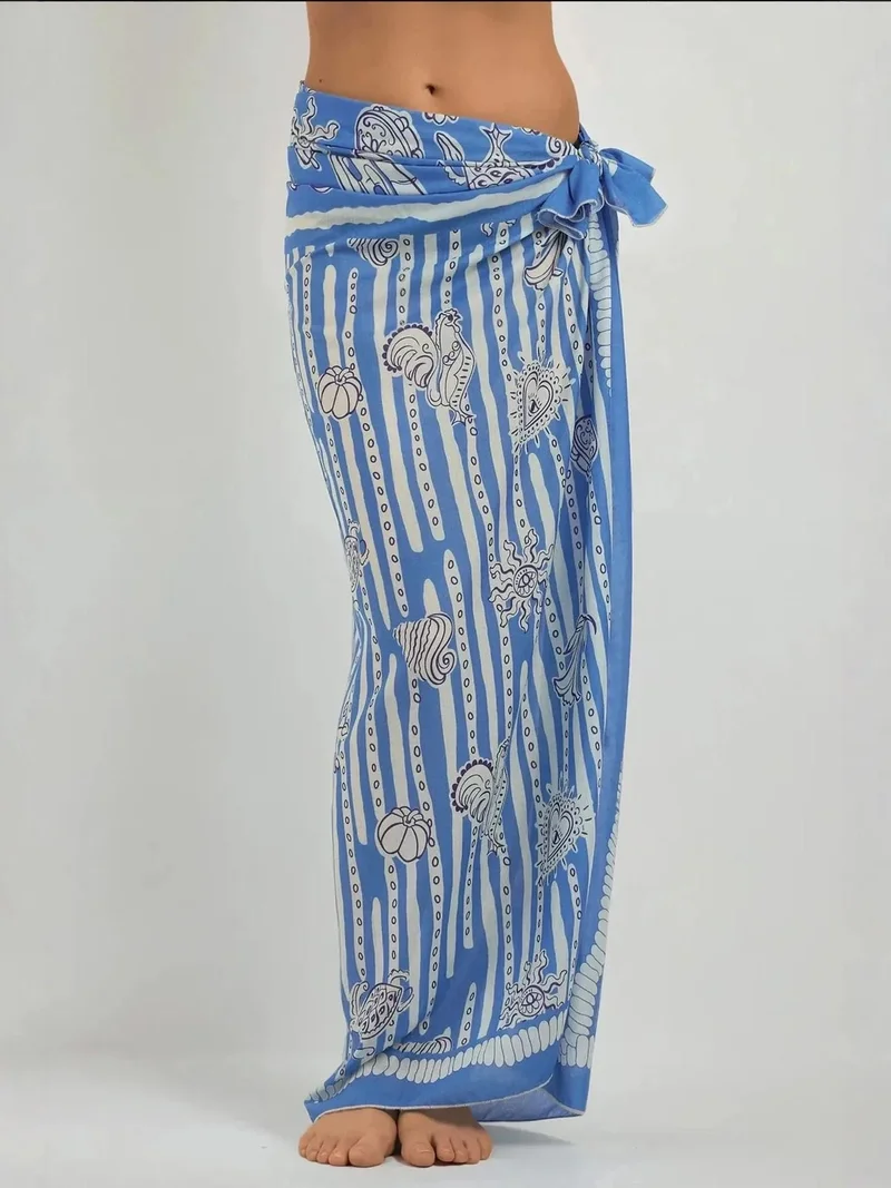 HICCUP Printed Beach Maxi Cover-Up