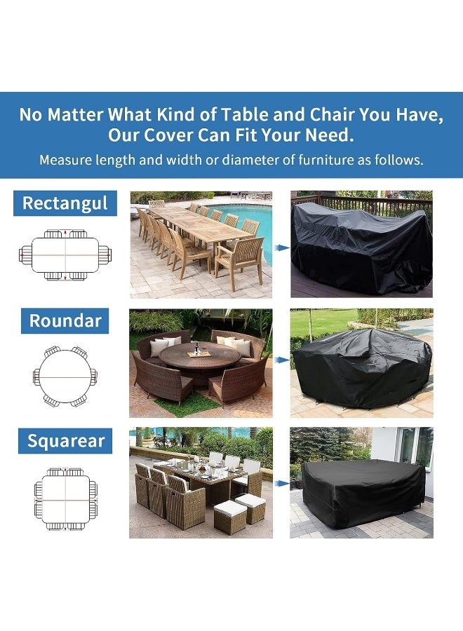 SKY-TOUCH Patio Furniture Cover 180x120cm, Garden Furniture Set Cover Waterproof - Image 4