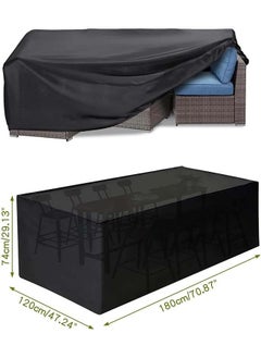 SKY-TOUCH Patio Furniture Cover 180x120cm, Garden Furniture Set Cover Waterproof, Outdoor Table and Chair Set Covers, Heavy Duty Oxford Fabric Furniture Covers Dust Proof Anti-UV  - Image 4