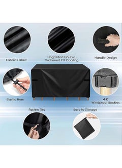 SKY-TOUCH Patio Furniture Cover 180x120cm, Garden Furniture Set Cover Waterproof, Outdoor Table and Chair Set Covers, Heavy Duty Oxford Fabric Furniture Covers Dust Proof Anti-UV  - Image 2