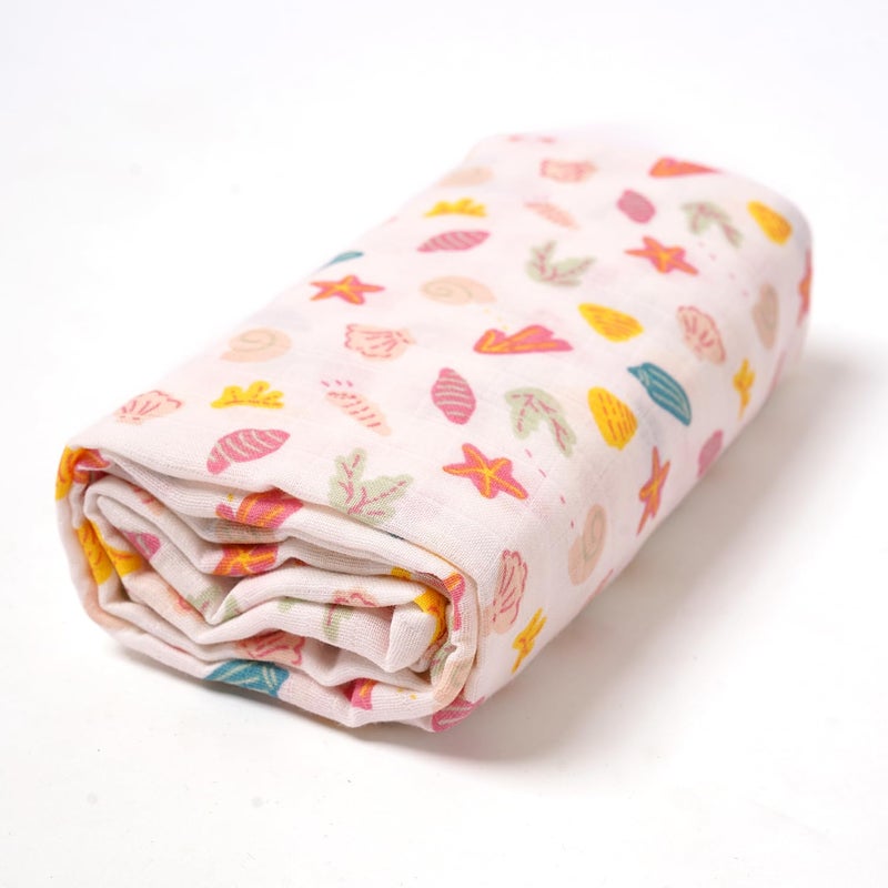 TIDY SLEEP Waterproof Baby Dry Sheet with Muslin Swaddle for New Born Baby Pink Medium (Shell) - Image 3