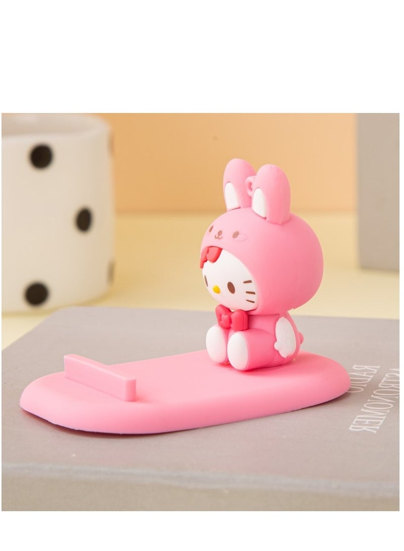 Hello Kitty حامل هاتف محمول جديد مبتكر من كرتون سانريو هالو كيتي للزينة المكتبية مناسب لجميع الهواتف المحمولة