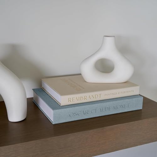 ZICOTO Beautiful Decorative Books - Set of 2 Linen Boxes Enhance Your Coffee Table, Bookshelf or Mantel Decor - Stylish Fake/Faux Books for Modern Home Decoration, Photo Storage and as a Keepsake Box - Image 2