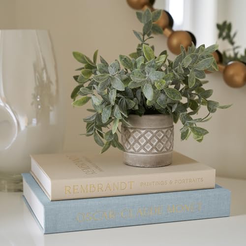 ZICOTO Beautiful Decorative Books - Set of 2 Linen Boxes Enhance Your Coffee Table, Bookshelf or Mantel Decor - Stylish Fake/Faux Books for Modern Home Decoration, Photo Storage and as a Keepsake Box - Image 1
