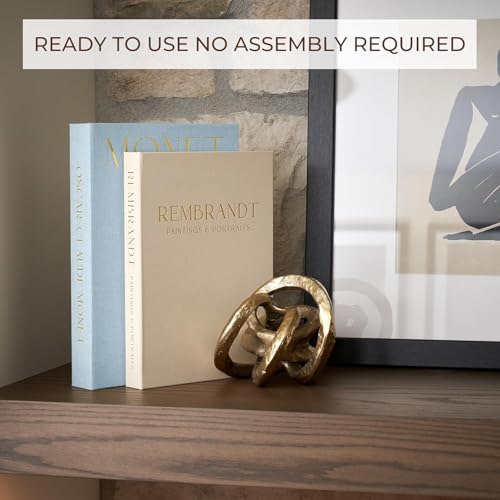 ZICOTO Beautiful Decorative Books - Set of 2 Linen Boxes Enhance Your Coffee Table, Bookshelf or Mantel Decor - Stylish Fake/Faux Books for Modern Home Decoration, Photo Storage and as a Keepsake Box - Image 4
