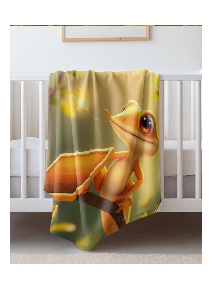 عام بطانية رقيقة من الفانيلا الكرتونية للأطفال أو الطلاب (دافئة ومريحة ومناسبة للنوم والألعاب) 100 سم * 150 سم - 16 - Image 3